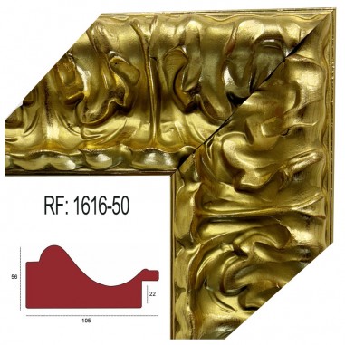 Gold moulding 105 x 56 mm