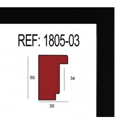 Black moulding 30 x 50 mm