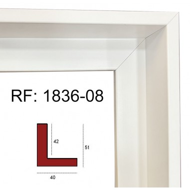 White moulding 40 x 51 mm