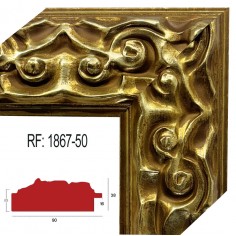 Gold moulding 90 x 38 mm