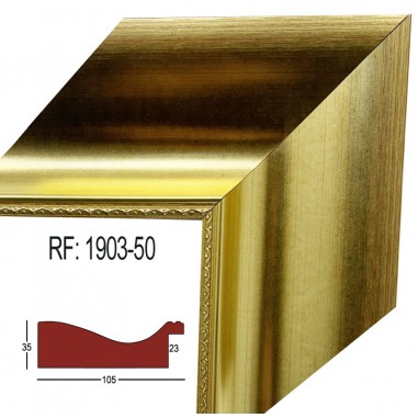 Gold moulding 105 x 36 mm