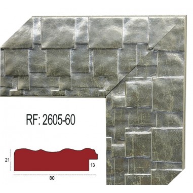 Moldura Plata 80 x 21 mm