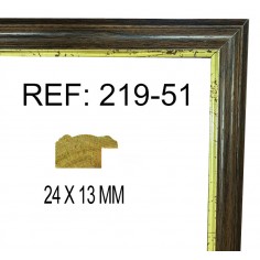 Walnut and gold moulding...