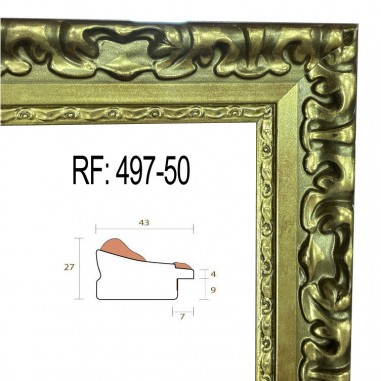 Gold moulding 43x30 mm