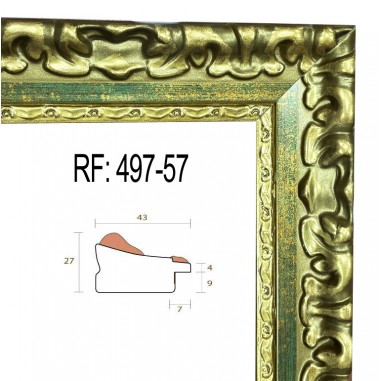 Gold and Green moulding 43x30 mm