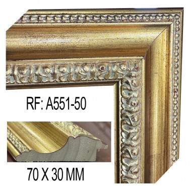 Gold moulding 70x35 mm