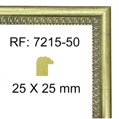 Gold wood moulding  25 x 25 mm