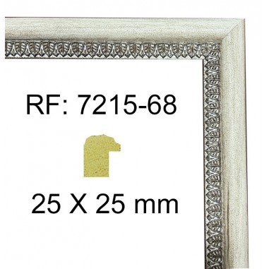 White and Silver wood moulding  25 x...