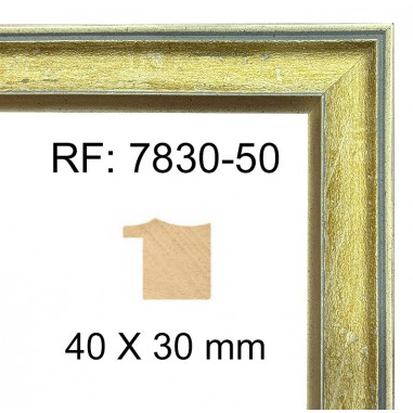 Gold wood moulding  40 x 30 mm