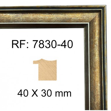 Bronze wood moulding  40 x 30 mm