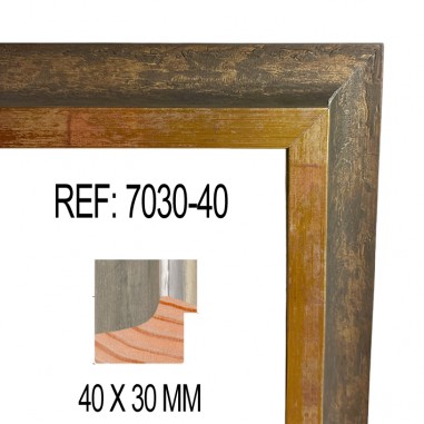Old Gold wood moulding  40 x 30 mm