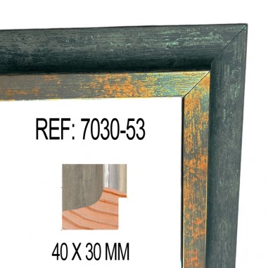 Gold and black wood moulding  40 x 30 mm