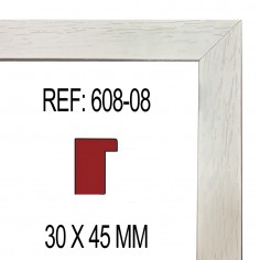 Moldura Blanca 30 x 45 mm