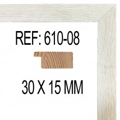 Moldura blanca 30 x15 mm