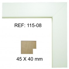 White moulding 40 x 40 mm