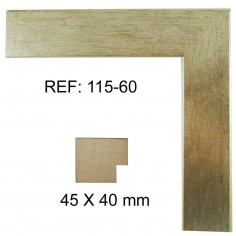 Silver moulding 40 x 40 mm