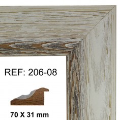 White moulding 70x30 mm