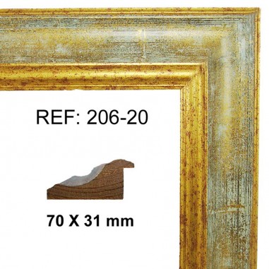 Moldura Oro y Plata 70x30 mm