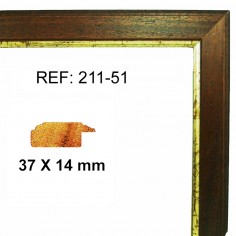 Walnut and gold moulding...