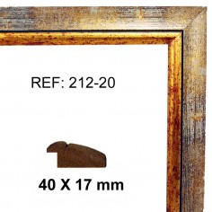 Moldura Oro y Plata 40x17 mm