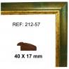 Moldura Oro y Verde  40x17 mm