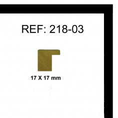 Black moulding 17 x 17 mm