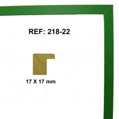 Moldura Verde claro 17 x 17 mm