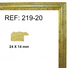 Gold and silver moulding 25x13 mm
