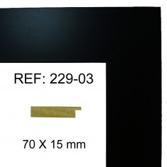 Black moulding 70x17 mm