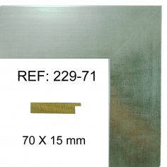 Silver moulding 70x17 mm