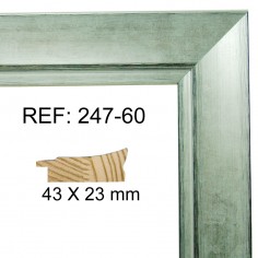 Silver moulding 32x15 mm