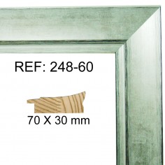 Moldura Plata 70 x 30 mm