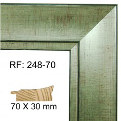 Silver moulding 70x30 mm