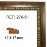 Walnut and Gold moulding 40 x 15 mm