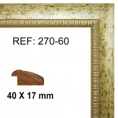 Moldura Plata 40 x 15 mm