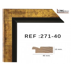 Gold moulding 40 x 15 mm