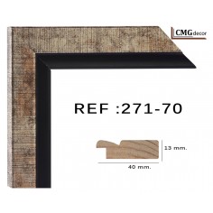 Moldura Plata 40 x 15 mm