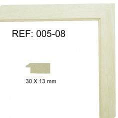 White moulding 30x13 mm ref: 005-08